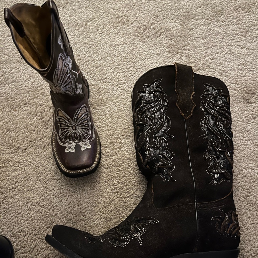 Corral Western Boots Distressed Side Leather And … - image 5